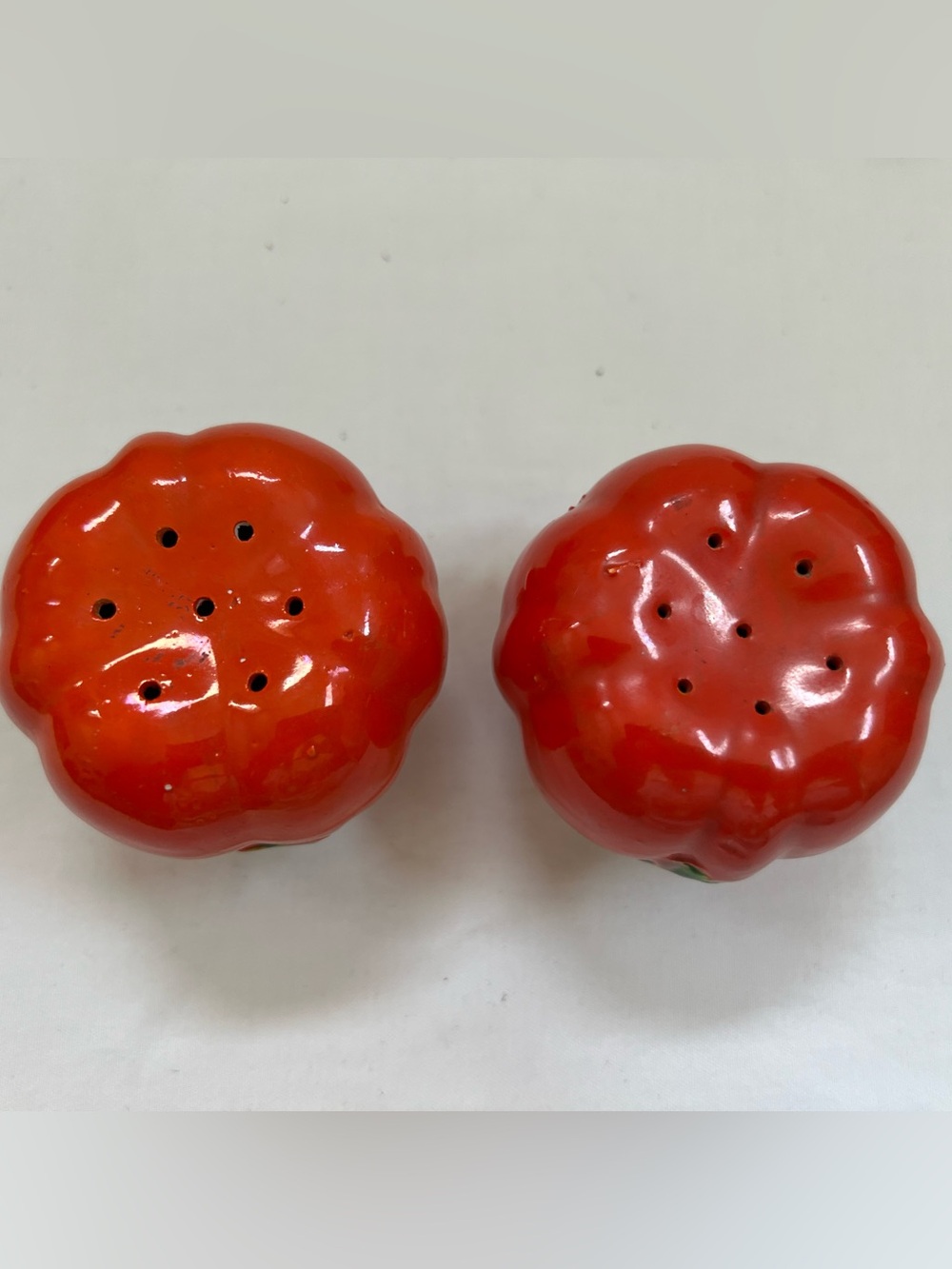 Tomato 5-Piece Tea Set Teapot Lid Sugar & Creamer Made In Occupied Japan Antique - Picture 3 of 16